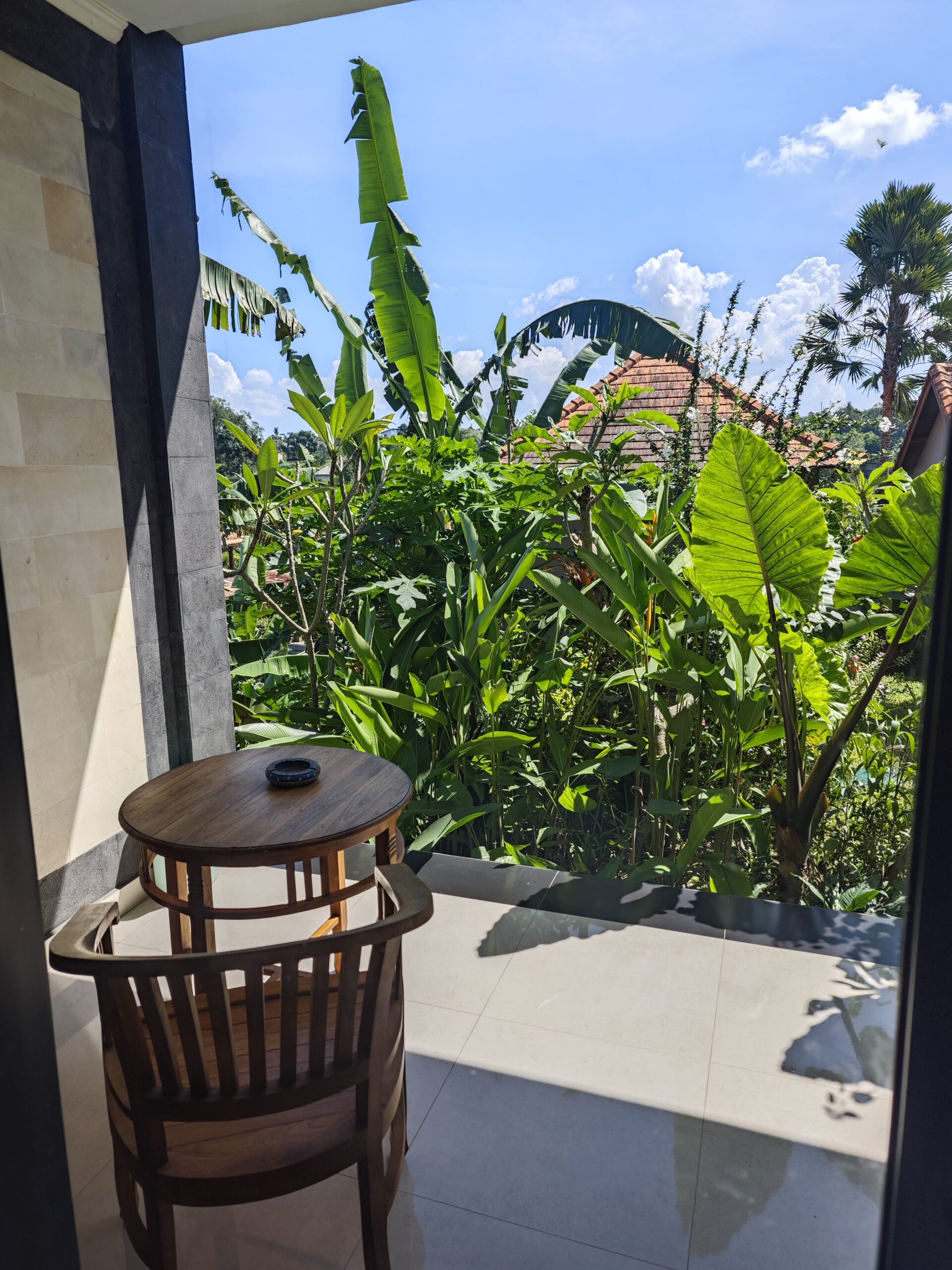 Terrasse unserer Unterkunft